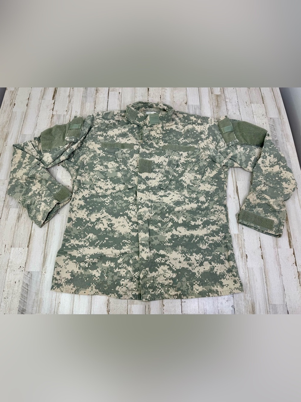 US Army Combat Jacket Adult Medium Long Cargo Military Pockets Camo
